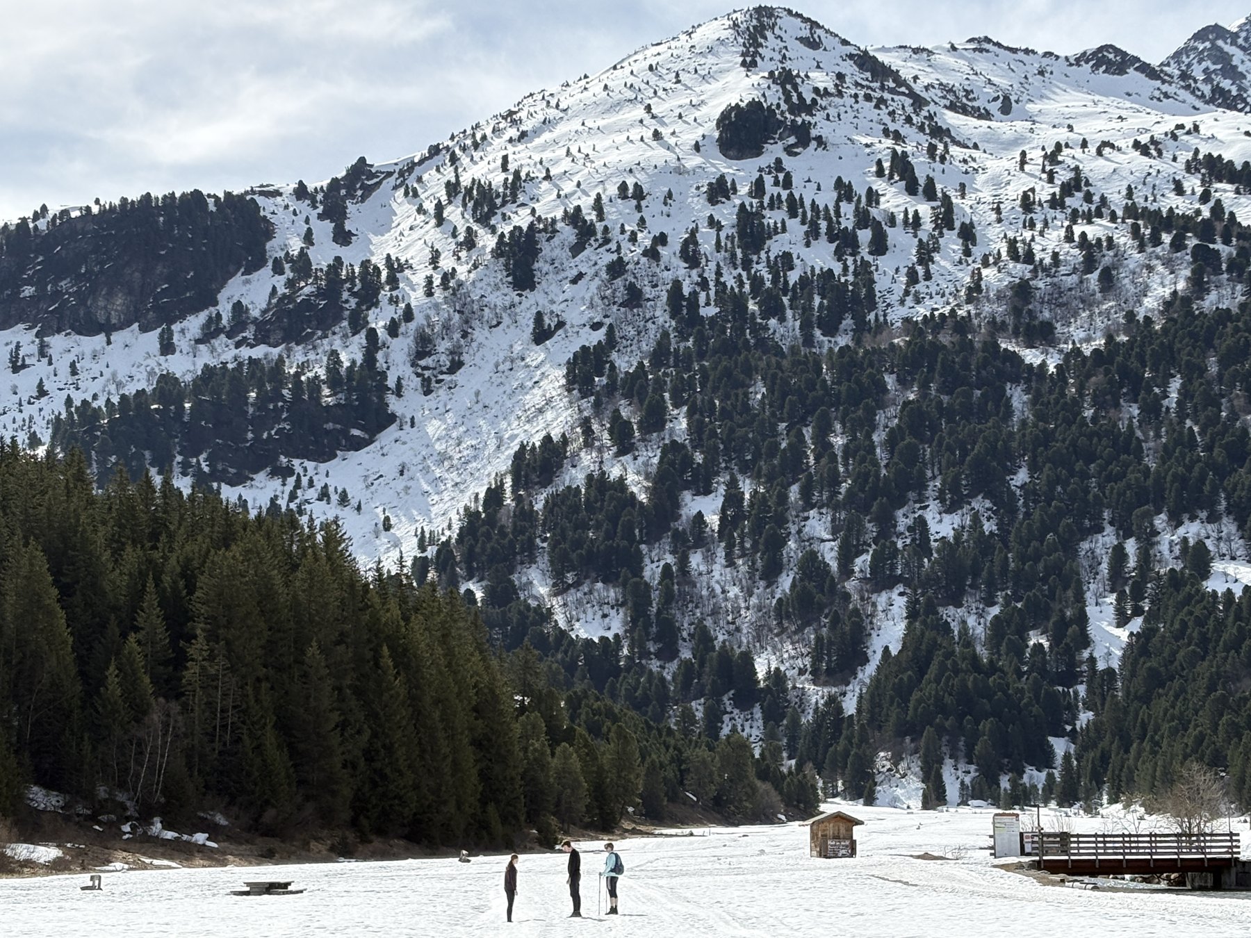 Besneeuwde piste in Les 3 Vallees